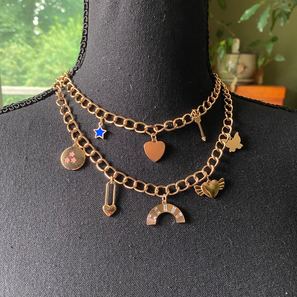 Nordstrom Layered Chain Link Necklace with Charms